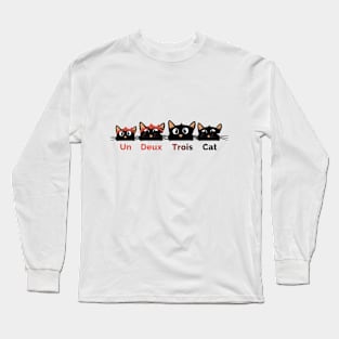 Un Deux Trois Cat Long Sleeve T-Shirt